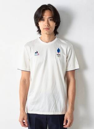 T-shirt broderie manches courtes blanc LE COQ SPORTIF homme