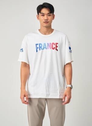 T-shirt coupe droite manches courtes blanc LE COQ SPORTIF homme