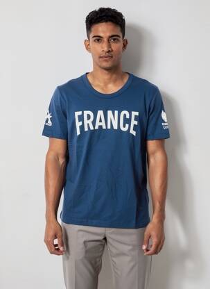 T-shirt coupe cintrée manches courtes bleu LE COQ SPORTIF homme