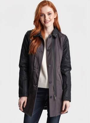 Parka manches longues sans capuche gris CHIPIE femme