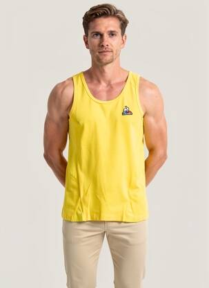Débardeur coupe droite sans manche jaune LE COQ SPORTIF homme