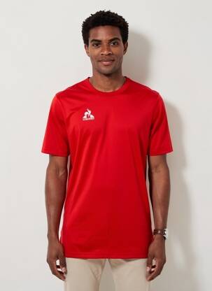 T-shirt coupe cintrée manches courtes rouge LE COQ SPORTIF homme