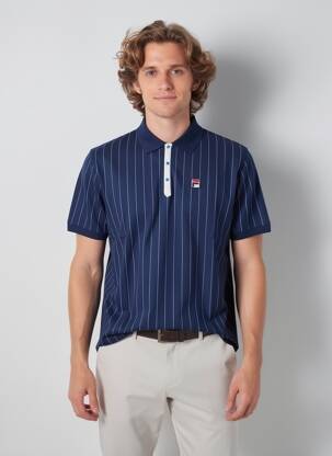 Polo coupe droite manches courtes bleu FILA homme