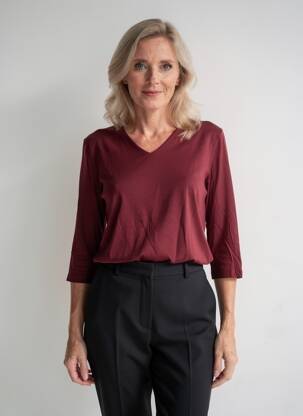 T-shirt manches 3/4 manches 3/4 violet OLSEN femme