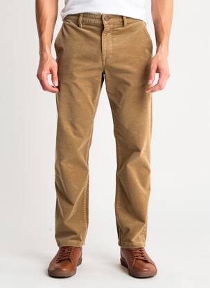 Pantalon droit tissage velours taille normale marron CLOSED homme