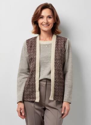 Pull coupe cintrée manches longues beige NAYAT femme
