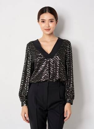 Top manches longues manches longues noir JOY femme