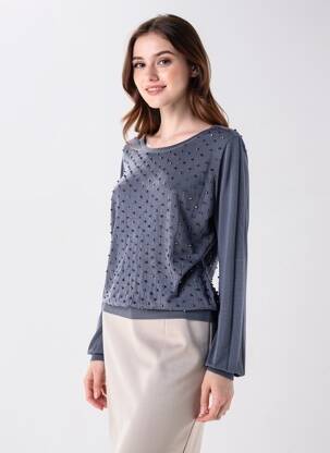 T-shirt manches longues manches longues gris CRISTINA femme