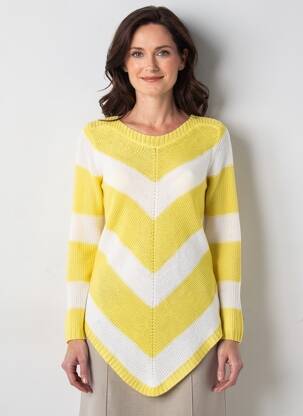 Pull coupe cintrée manches longues jaune MARBLE femme