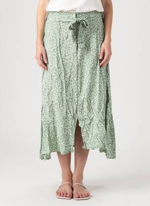 Jupe longue coupe droite vert ROSA FASHION femme