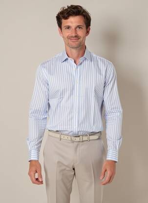 Chemise manches longues coupe cintrée bleu HAWES & CURTIS homme