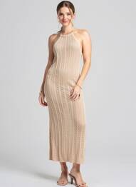 Robe longue sans manche sans manche rose ROSA FASHION femme