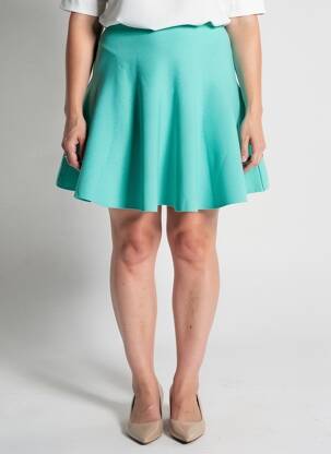 Jupe courte taille élastique bleu R & F femme