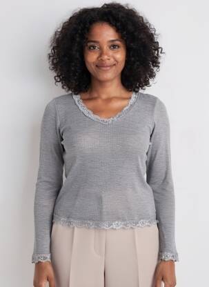 T-shirt manches longues manches longues gris FRALY femme