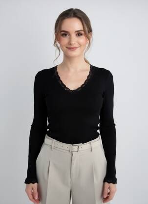 T-shirt manches longues manches longues noir FRALY femme