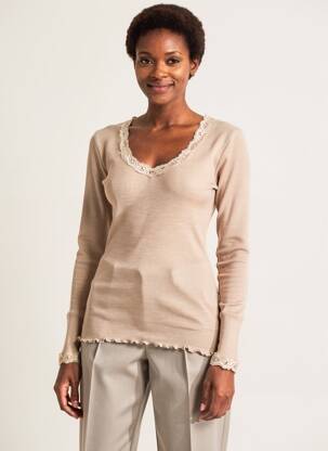 T-shirt manches longues manches longues beige FRALY femme