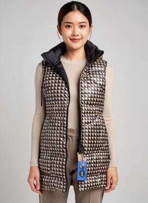 Doudoune poches a capuche noir ZIA BRAND femme