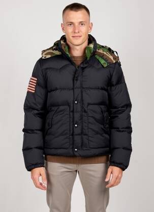 Doudoune manches longues a capuche noir RALPH LAUREN homme