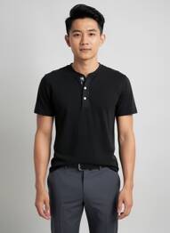 T-shirt coupe cintrée manches courtes noir RALPH LAUREN homme
