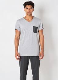 T-shirt coupe cintrée manches courtes gris ELEVEN PARIS homme