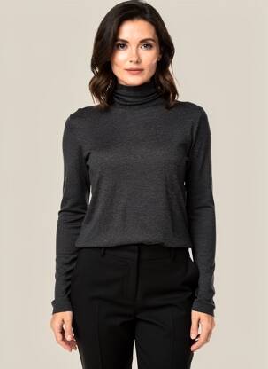 Pull col roulé gris MOLLY BRACKEN femme