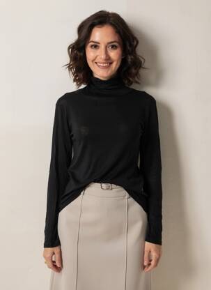 Pull col roulé noir MOLLY BRACKEN femme