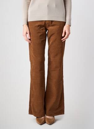 Pantalon flare marron HAPPY femme