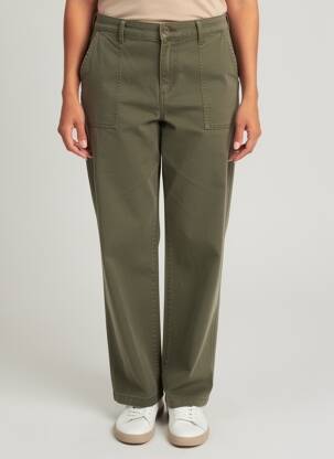 Pantalon droit vert PAKO LITTO femme