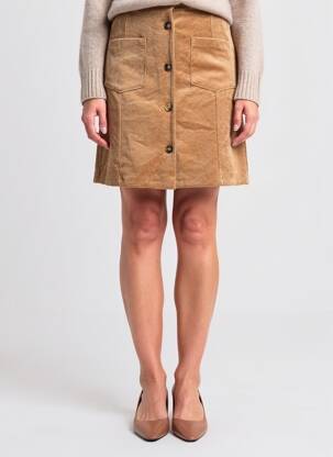 Jupe courte beige LA FEE MARABOUTEE femme