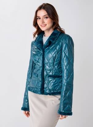 Doudoune manches longues sans capuche bleu DINA & DESS femme
