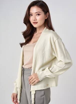 Gilet manches longues stretch beige LES P'TITES BOMBES femme