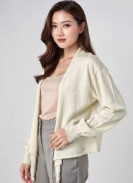 Gilet manches longues stretch beige LES P'TITES BOMBES femme