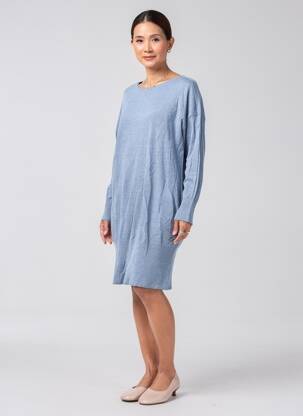 Robe pull bleu SANDWICH femme