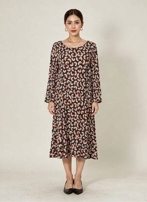 Robe mi-longue noir SANDWICH femme
