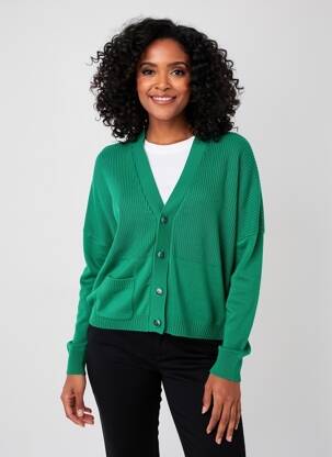 Gilet manches longues vert SANDWICH femme
