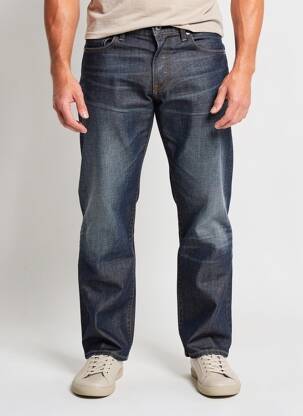 Pantalon droit stretch taille normale bleu LEVI'S homme