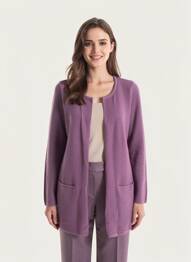 Gilet manches longues manches longues violet B.YOUNG femme