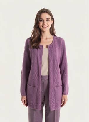 Gilet manches longues manches longues violet B.YOUNG femme