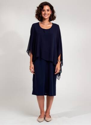 Robe mi-longue sans manche sans manche bleu UNICA PLUS femme