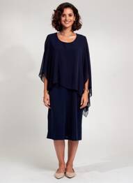 Robe mi-longue sans manche sans manche bleu UNICA PLUS femme