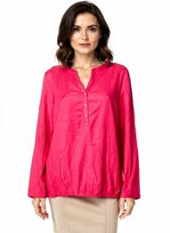 Blouse col rond manches longues rose CECIL femme