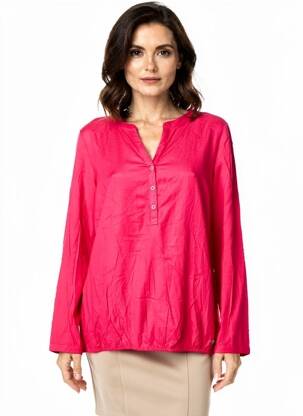 Blouse col rond manches longues rose CECIL femme
