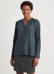 Chemisier coupe fluide manches longues bleu STREET ONE femme