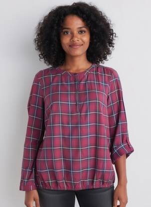 Blouse imprimé fantaisie manches longues violet CECIL femme