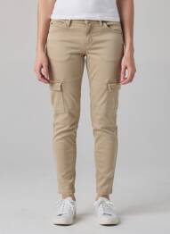 Pantalon cargo slim beige MUSTANG femme