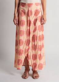 Jupe longue imprimé fantaisie beige B.YOUNG femme