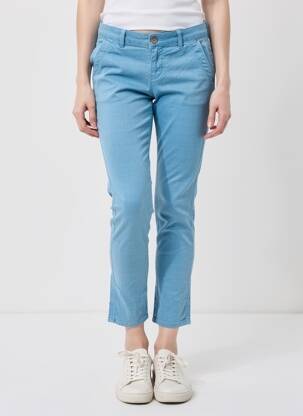 Pantalon 7/8 taille à pinces taille basse bleu FIRE FACE femme