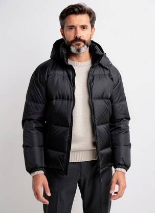 Doudoune manches longues a capuche noir BLEND OF AMERICA homme