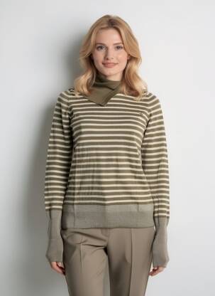 Pull col roulé stretch manches longues vert LEVI'S femme