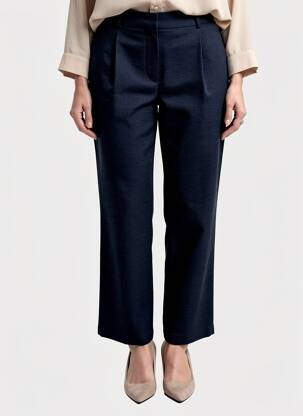Pantalon droit bleu MOLLY BRACKEN femme